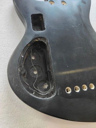 Black Basswood 4 String Electric Bass Body DIY Project