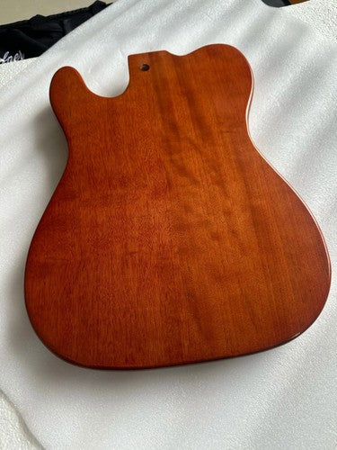 Mahogany Wood Guitar Single Cut Body with Tiger Maple Top Fit Telecaster Tele