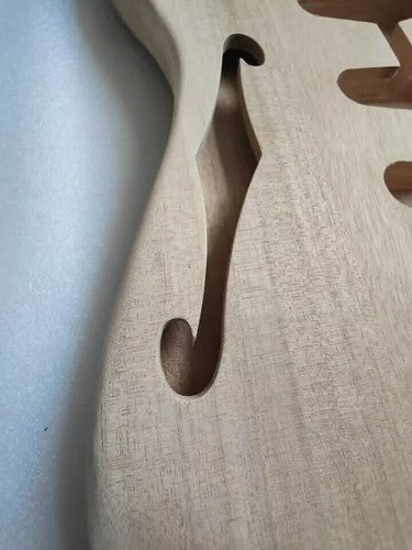 Mahogany Wood F Hole SSS Guitar Body Fit Stratocaster Strat
