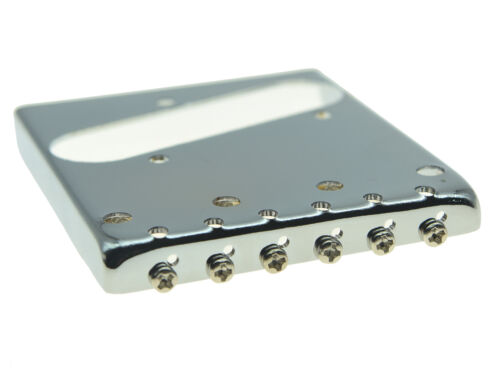 Tele Single Coil Vintage Bridge 6 Individual Brass Saddles Chrome For Fender Telecaster