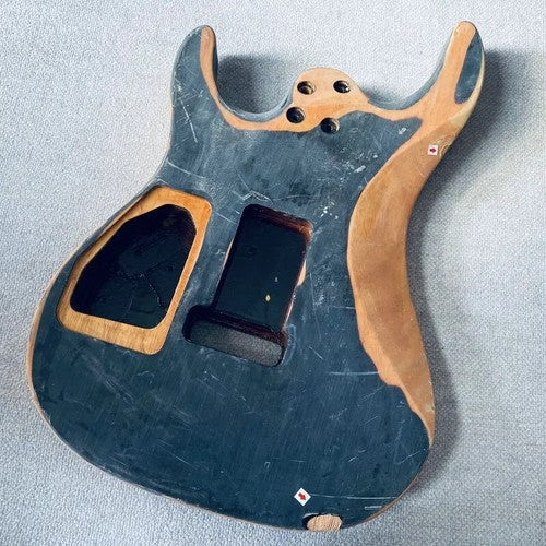 HSS Tiger Maple Top Guitar Okoume Wood Body DIY Project