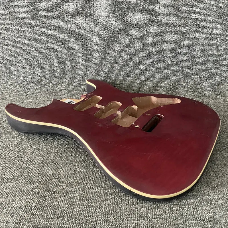 Okoume Wood HSS Guitar Body with Tiger Maple Top