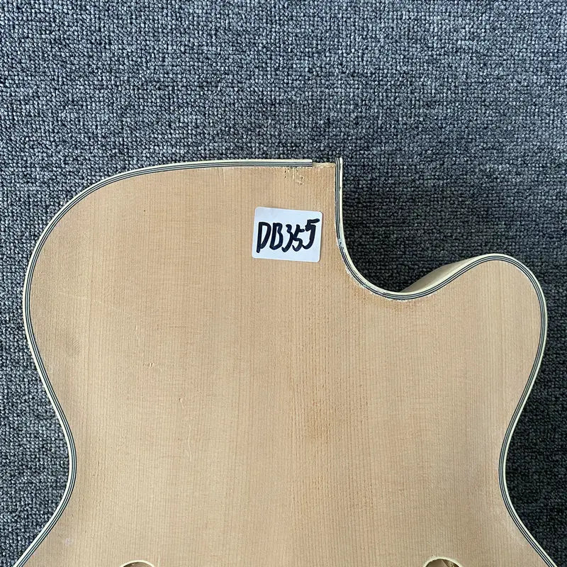 Spruce Wood Top Semi Hollow Jazz Guitar Body