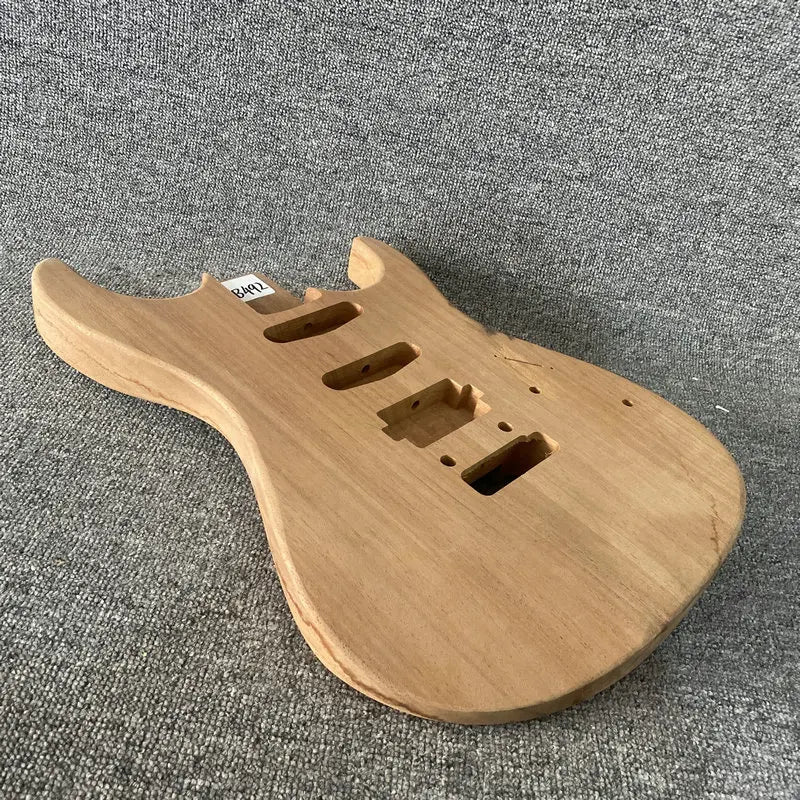 HSS Okoume Wood Guitar Double Cutaway Body DIY Project