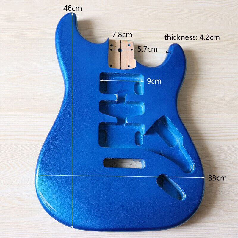 Metallic Blue Electric Guitar Poplar Wood Body Fit ST