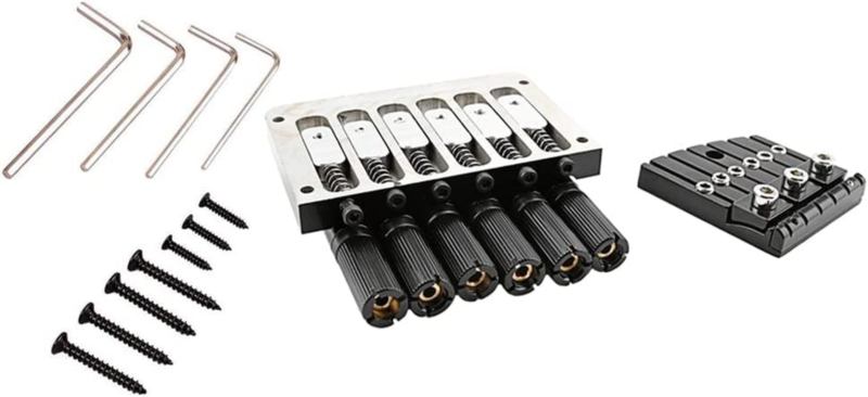 Headless Guitar Brass Bridge with String Nut