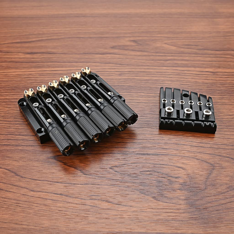 Headless Guitar Brass Bridge with String Nut