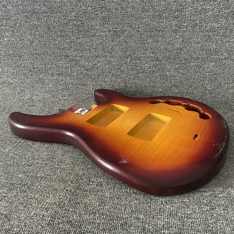 Cherry Burst Electric Bass MM Style Basswood Body with Tiger Maple Top