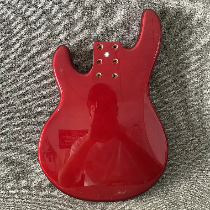 Metallic Red 4 String Electric Bass Basswood Body