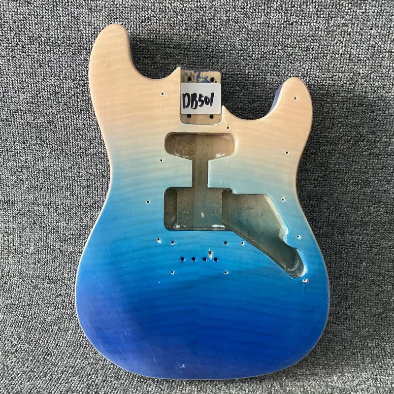 Okoume Wood 4 String Bass Body with Tiger Maple Top