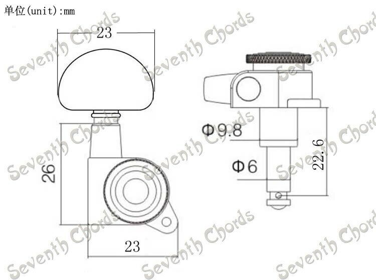 3+3 Locked String Tuners Tuning Pegs Fit Epiphone,Ibanez,Harley Benton,Burny,ESP