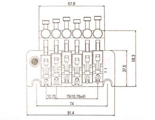1 Set Floyd Rose Special Tremolo in Black Fit Schecter,Ibanez,Dean,Jackson,ESP