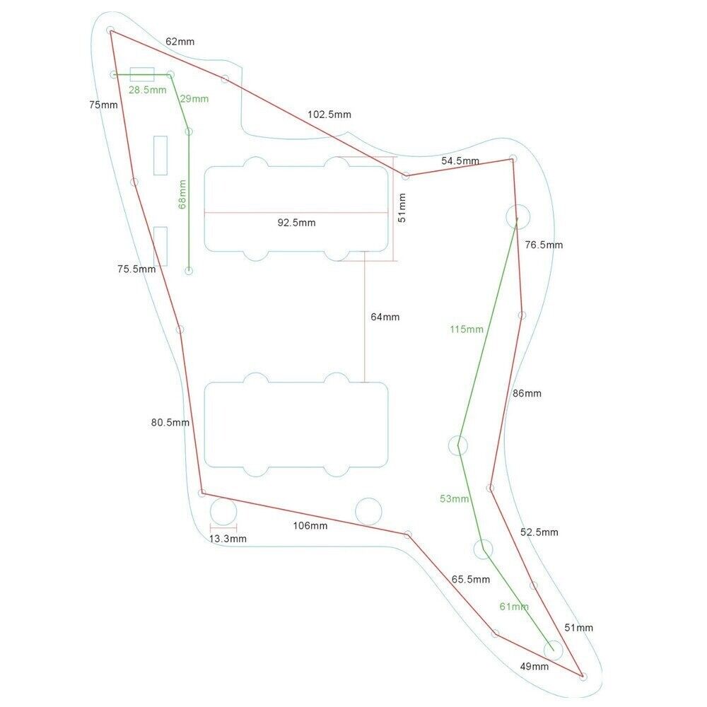 Guitar Scratch Plate Pickguard in Pearl Purple Fit Fender Jazzmaster