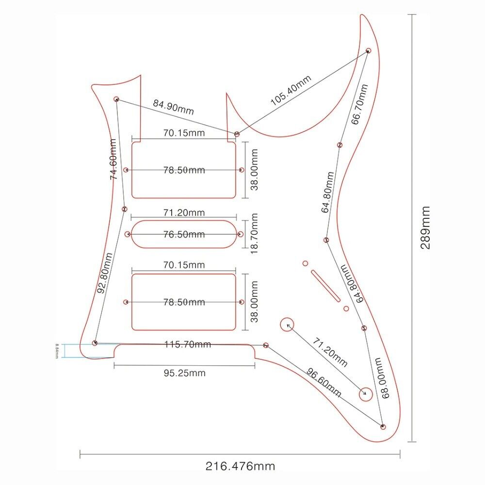 Chrome Mirror Guitar Pickguard Plate Fit Ibanez RG350EX