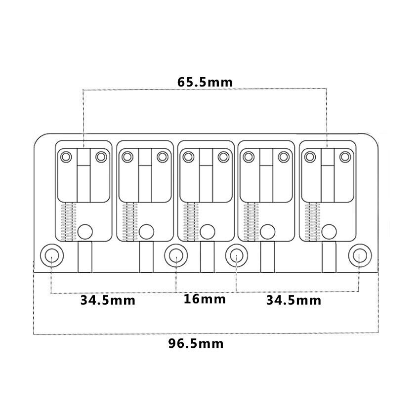 5 String Electric Bass Bridge w/ Locking Saddles Fit Schecter,Ibanez,Spector,ESP