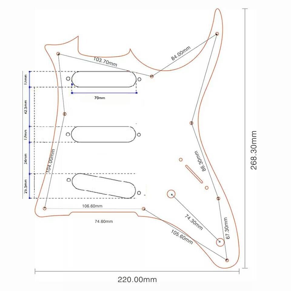 Guitar Pickguard Scratch Plate SSS White Fit Ibanez Guitars