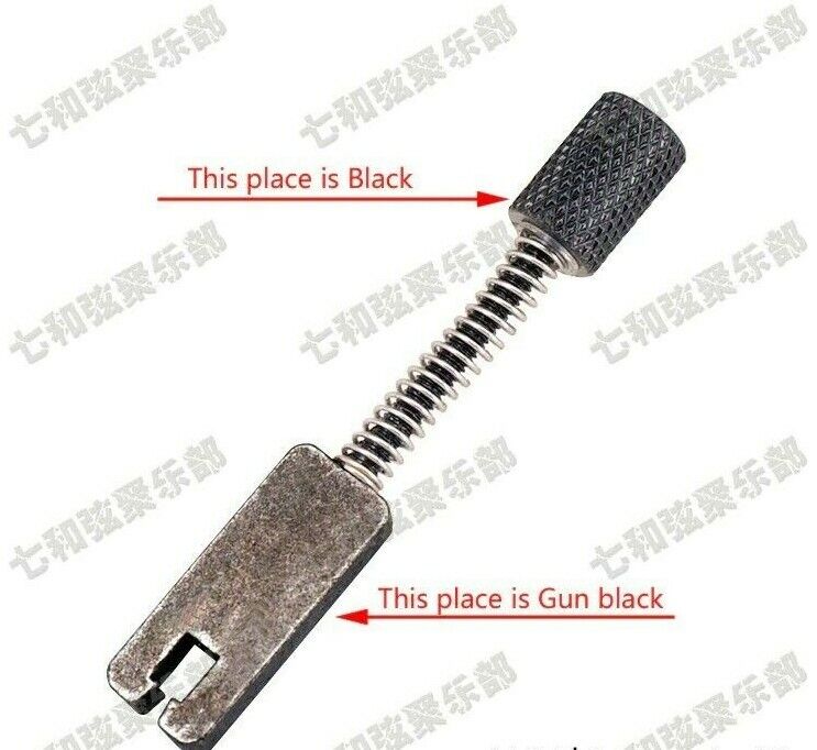 6 Pcs Black Headless Guitar Bridge Tremolo Saddles Set