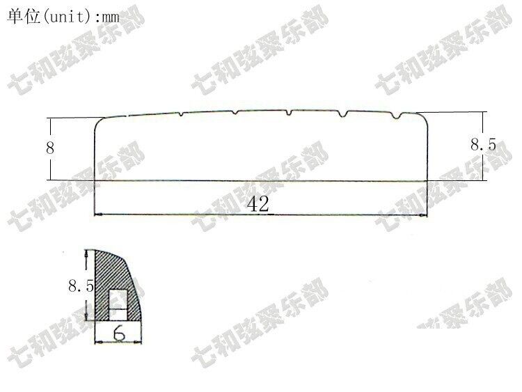 42MM Slotted Bone Left Hand Guitar Nut Fit Ibanez,Washburn,Epiphone,Cort,Godin