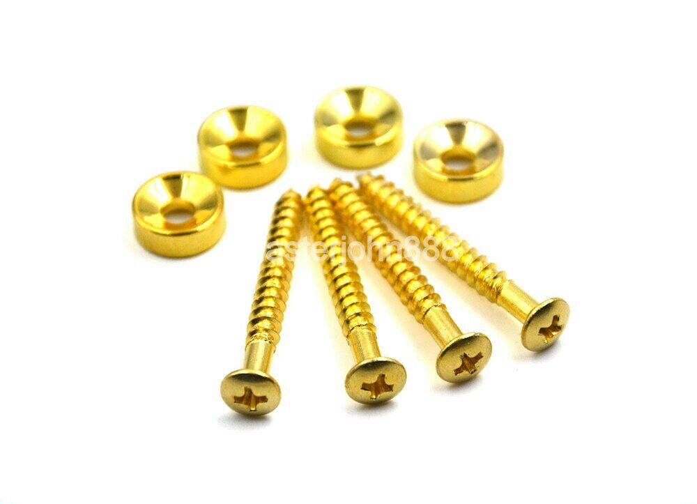 4 Pieces Guitar and Bass Neck Plate Screws Fit Fender,Squier,Ibanez,Schectee,ESP