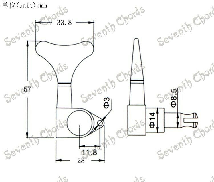 Gold Bass 3L+2R Tuning Heads Tuners Fit Ibanez,Peavey,Carvin,ESP LTD,Washburn