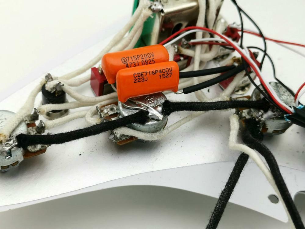 White HSH Guitar Prewired Loaded Pickguard with Multi Switches Fit Fender Strat