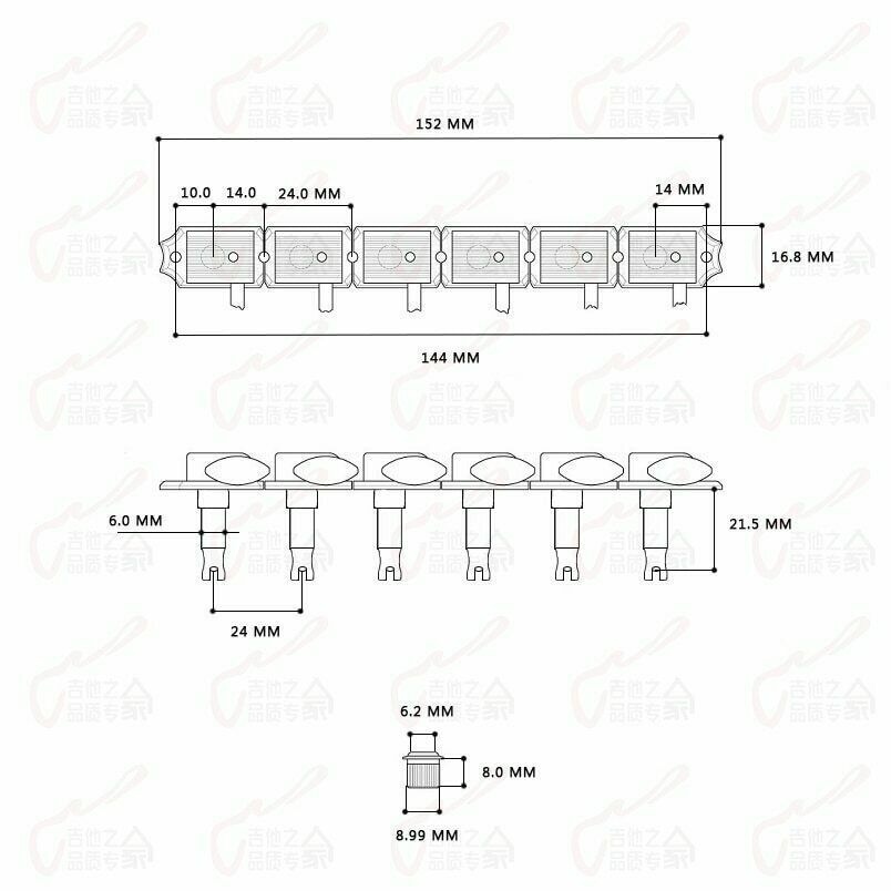 Lefty Guitar Vintage Tuning Pegs Tuners in Black Fit Fender Tele Strat