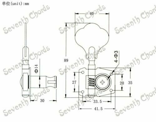 Black 5 String Bass Tuners Pegs 4R1L Fit Xotic,ESP,Ibanez,Cort,Fender,Carvin