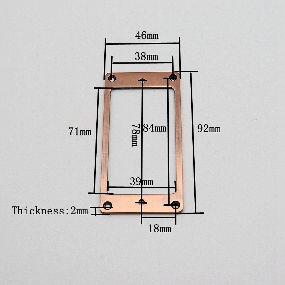 Copper Red Guitar Pickups Flat Rings Fit Carvin,ESP LTD,Ibanez,Fender,Charvel