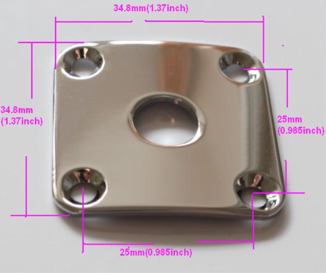 Curved Aged Brass Guitar Square Jack Plate Fit Gibson LP Les Paul