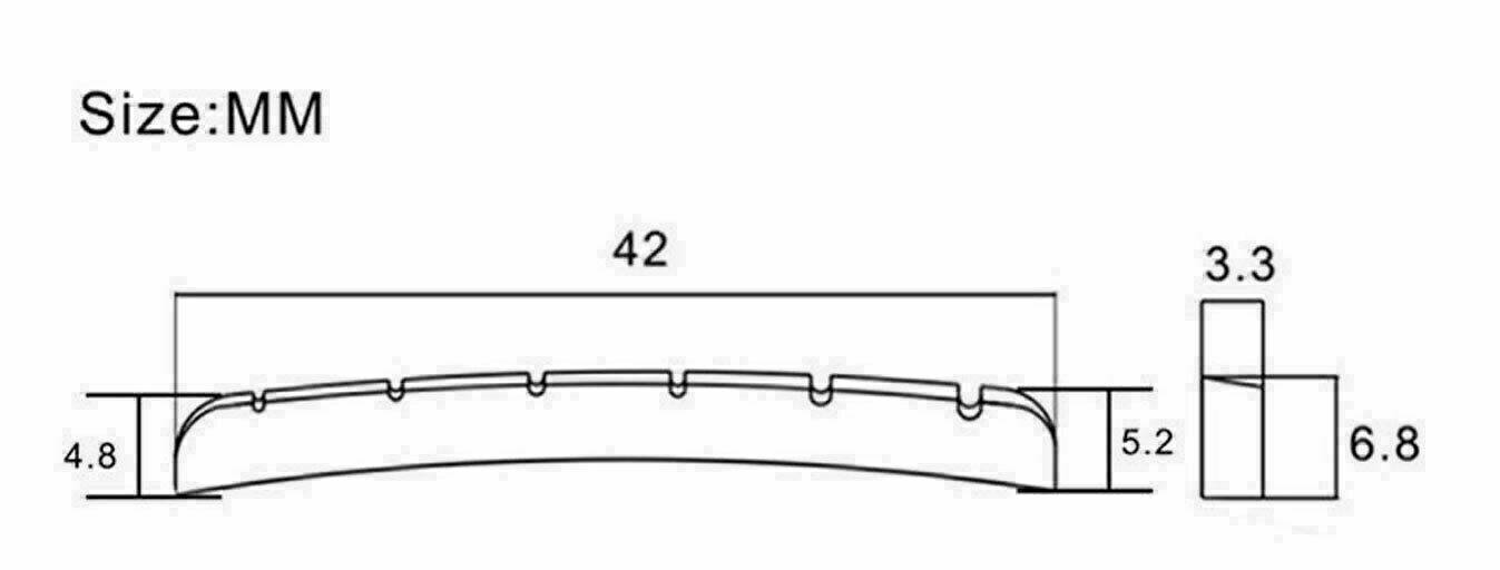 Electric Guitar Curved Brass Nut 42MM Fit Fender Stratocaster and Telecaster