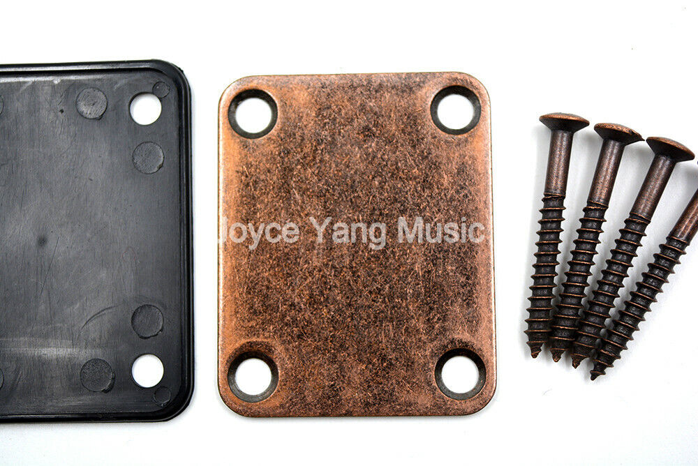 Antique Bronze Guitar Neck Plate With Screws Fit Fender Stratocaster/Telecaster