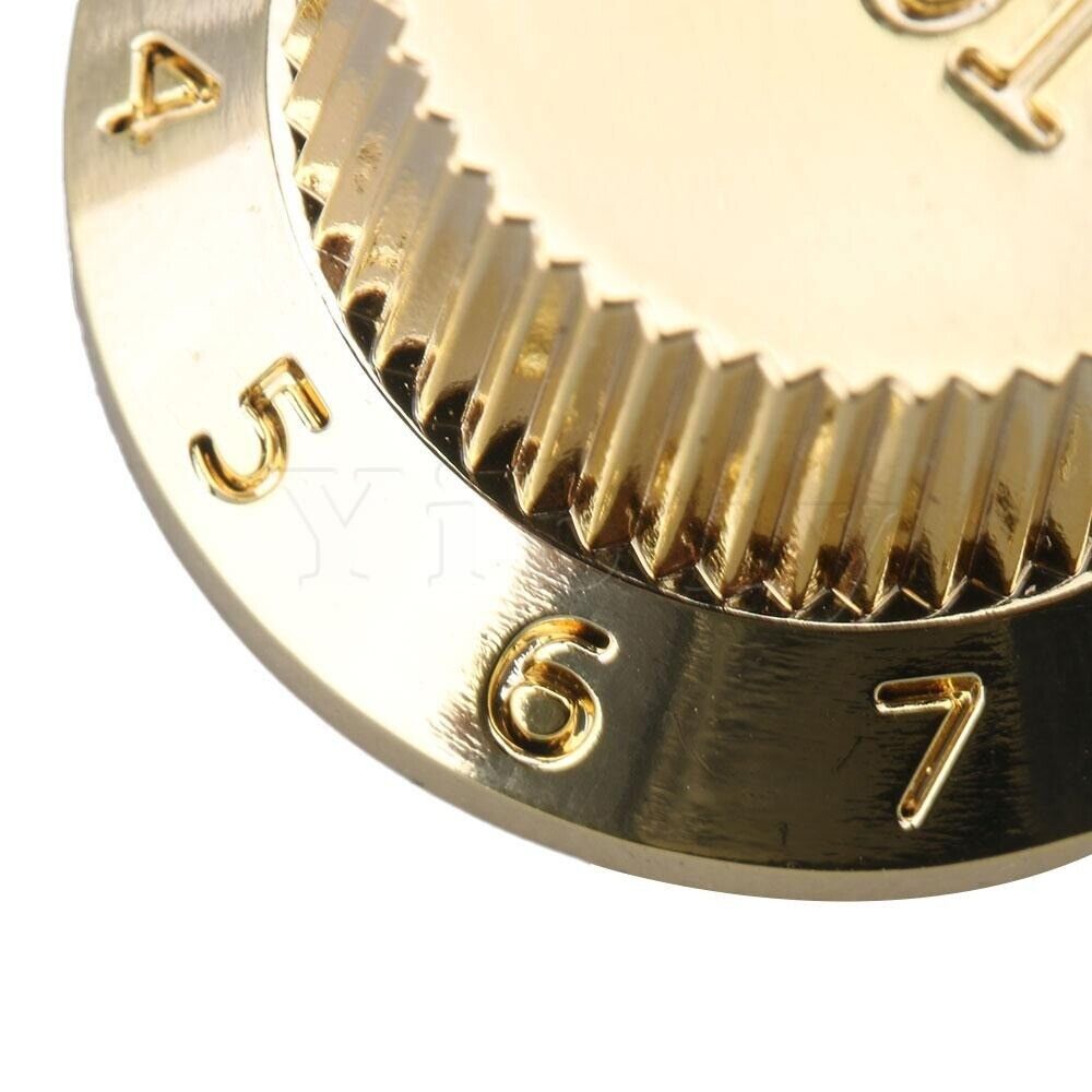 3 Pcs Gold Guitar Tone/Volume Control Knobs Set Fit Fender Stratocaster Strat