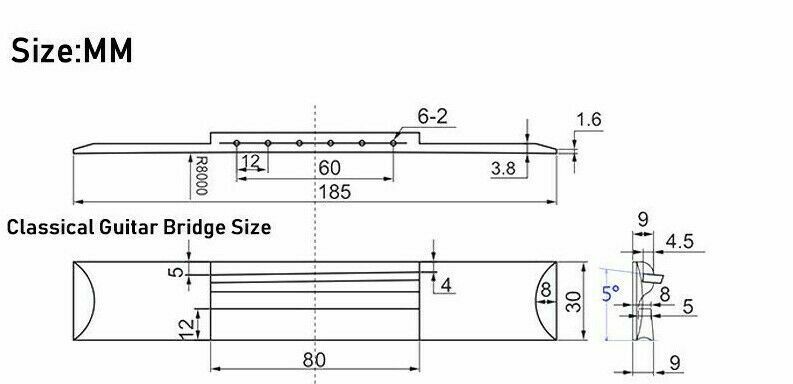 Classical Guitar Rosewood Bridge, Saddle&Nut Fit Washburn,Cordoba,Kremona,Cort