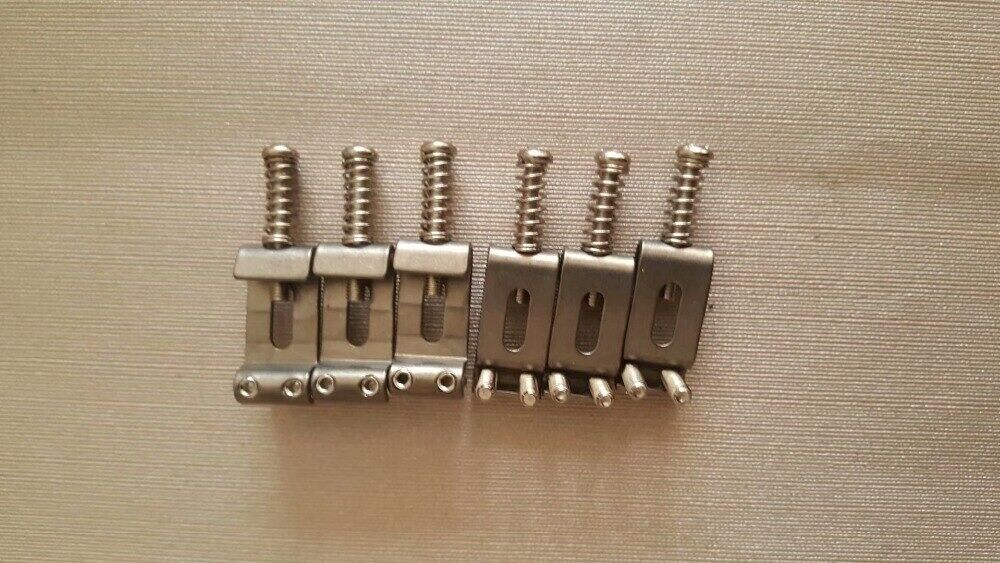 1 Set Vintage Titanium Guitar Tremolo Bridge Saddles Fit Fender Stratocaster ST