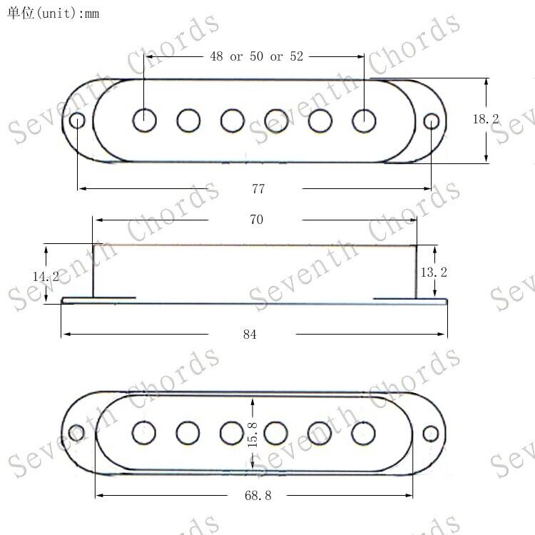 3pcs Guitar Single Coil Pickups Covers in Red Bronze Fit Fender Strat ST