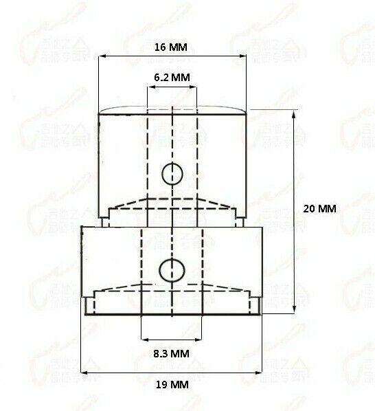 1pcs Bass and Guitar Dual Center Aluminum Control Knob
