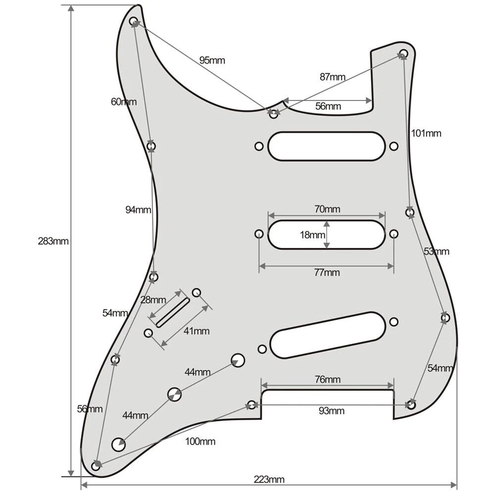 Left Hand Guitar Pickguard,Back Plate,Pickup Covers,Knobs,Switch Tip Fit Strat
