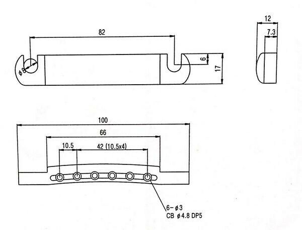 Black Nickel Guitar Tune-O-Matic Tailpiece Fit Epiphone,Ibanez,Schecter,Greco