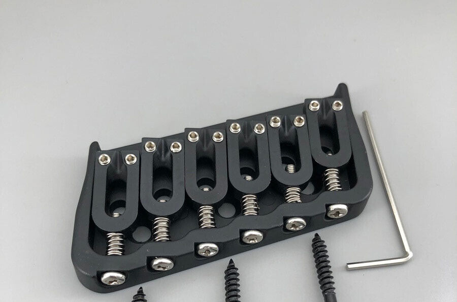 Black 6 String Fanned Fret Bridge Fit Schecter,Mayones,Ibanez,ESP LTD,Chapman