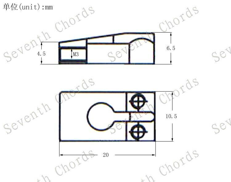 6 Pcs Guitar Black Bridge Tremolo Saddles Fit Fender,PRS,Ibanez,Washburn,Squier
