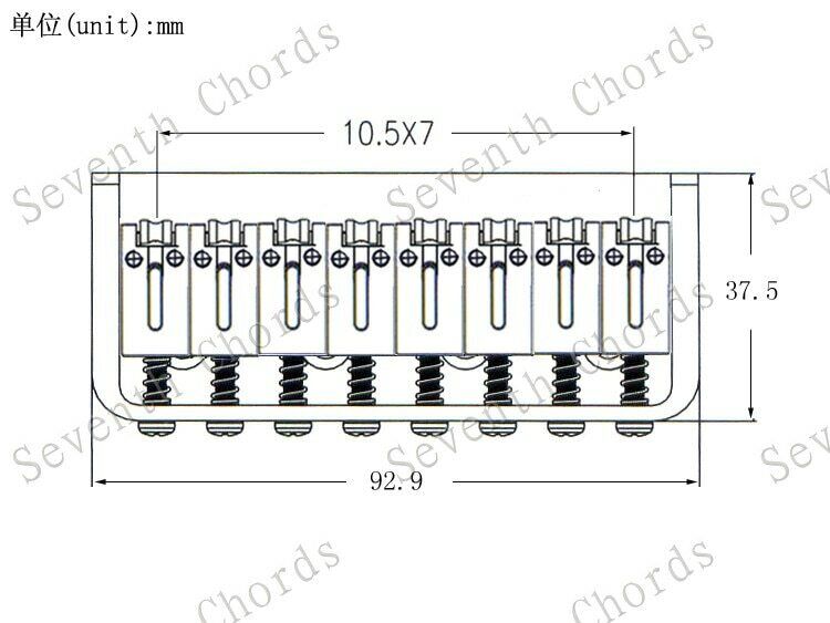 Black 8 String Guitar Fixed Roller Bridge Fit Schecter,Jackson,ESP LTD,Ibanez