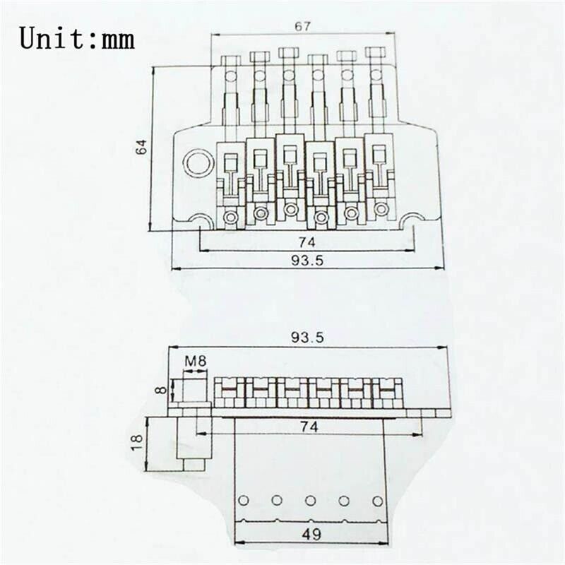 Gold Ibanez Licensed Floyd Rose Bridge Tremolo System