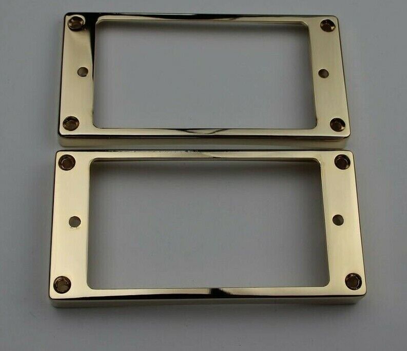 Gold Metal Guitar Humbucker Pickups Curved Rings Frames Fit Epiphone Les Paul LP