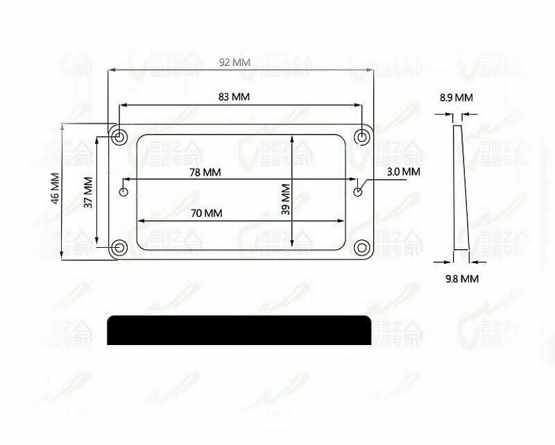 Black Guitar Flat Humbucker Pickups Rings Fit Charvel,Ibanez,Jackson,Schecter