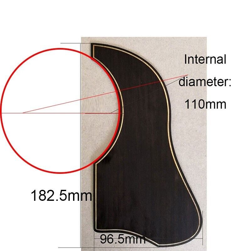 Folk Acoustic Guitar Rosewood Pickguard with Binding