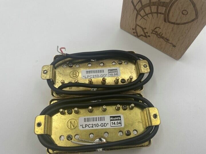 Gold Ibanez Guitar LPC210 Neck and Bridge Humbucker Pickups Set