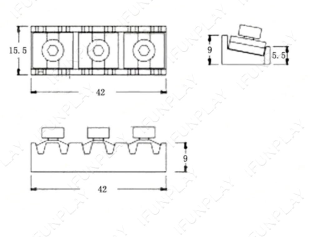 42MM Guitar Locking Nut Fit Jackson,Ibanez,Schecter,Washburn,Charvel,Dean,Cort