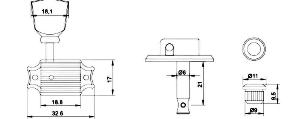 Black Vintage Locking Tuning Heads Guitar Tuners For Epiphone Les Paul DOT SG