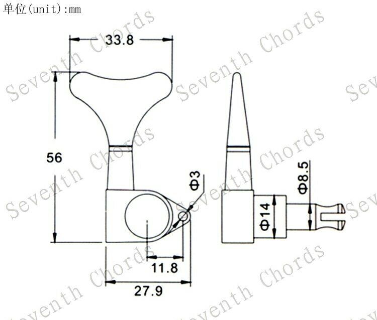 2L+3R Chrome Bass Machine Heads Tuners Fit Ibanez,Cort,ESP LTD,Tobias,Rogue