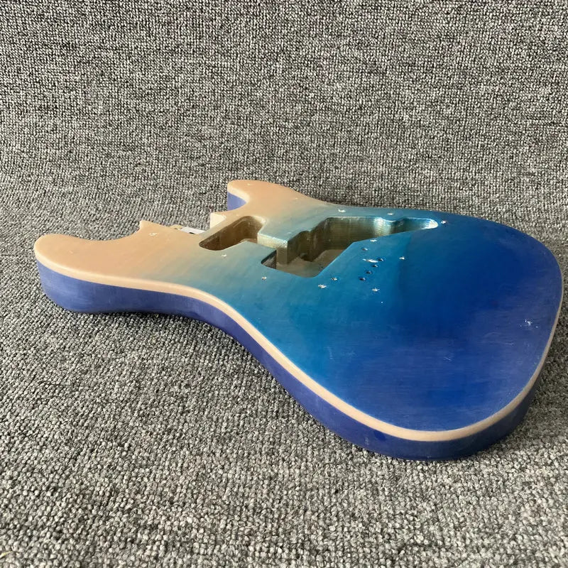 Okoume Wood 4 String Bass Body with Tiger Maple Top